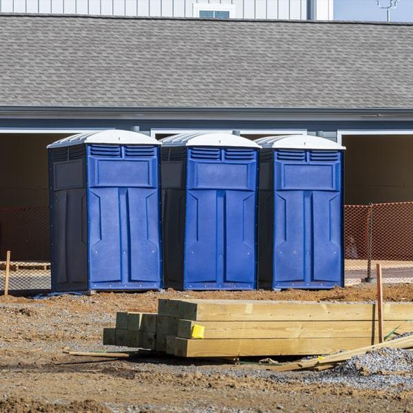 Heavy-duty construction site porta potty in Millville, New Jersey